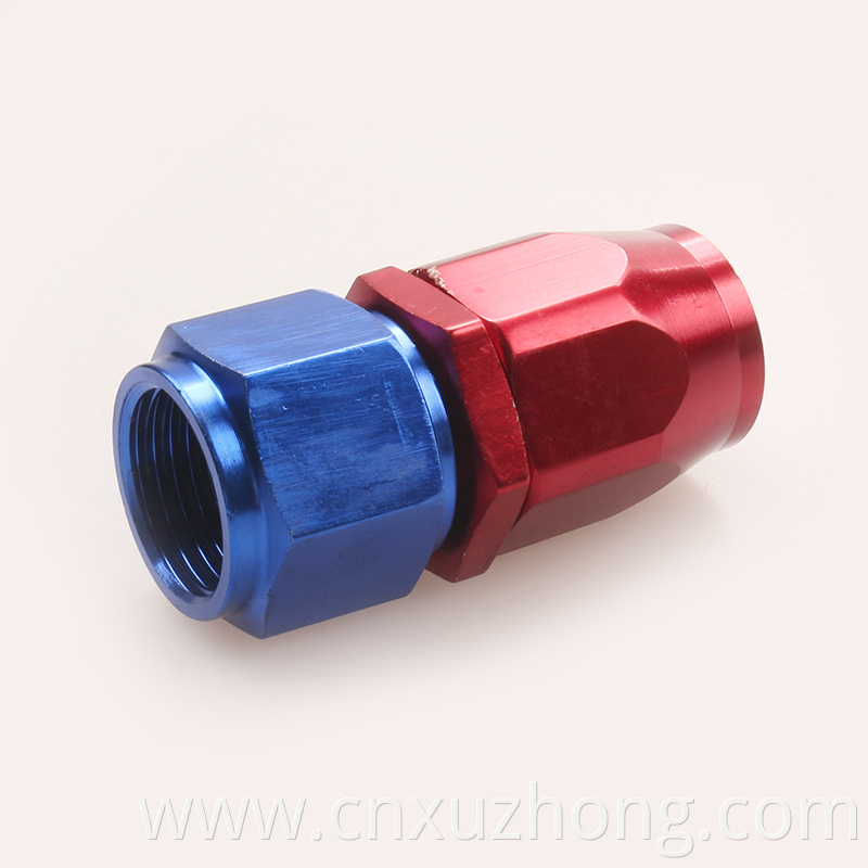 Degree Aluminum Alloy Oil Cooler Swivel Oil Fuel Gas Line Hose Pipe Adapter End AN Fitting (AN8-0A)HQ